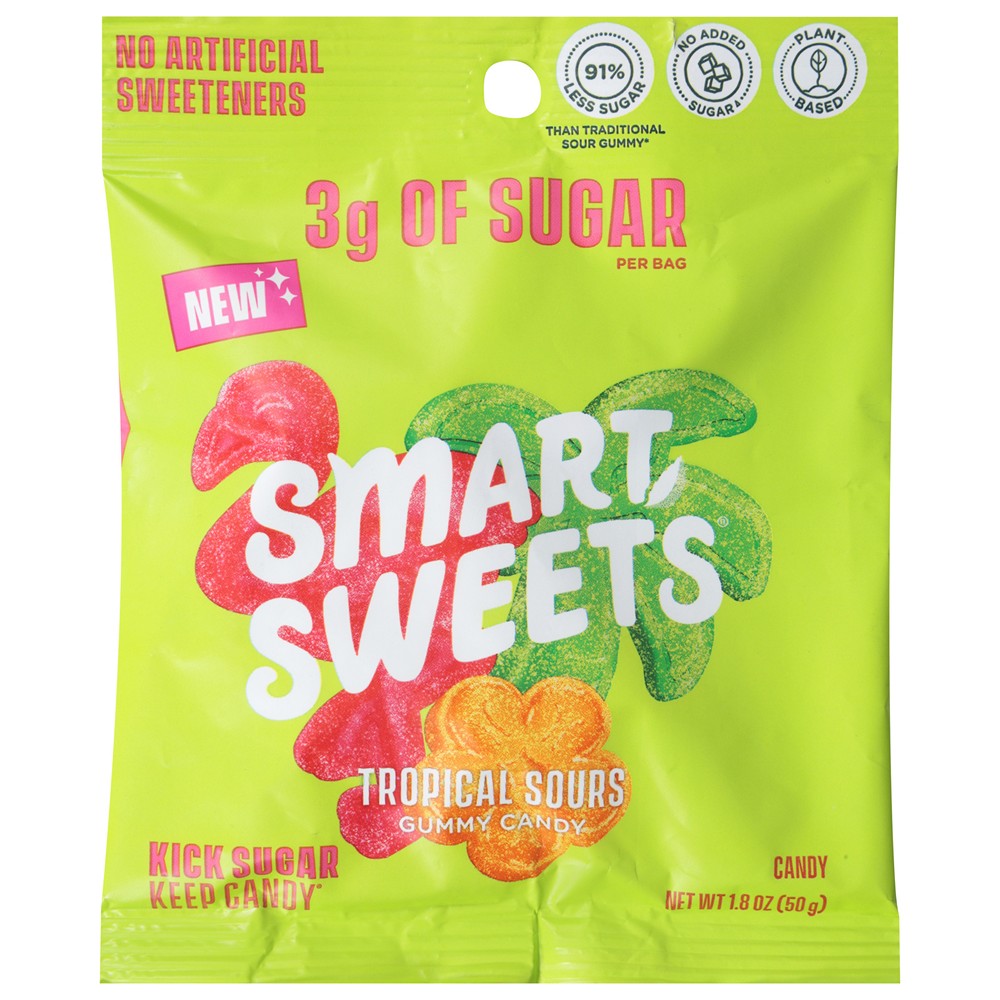 Smartsweets - Gummies Tropical Sours - Case of 14-1.8 OZ