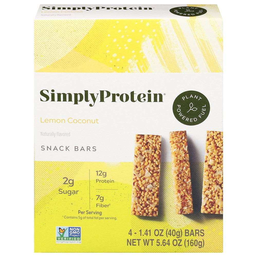 Simply Protein - Protein Bar Lemon Coconut - Case of 6-4/1.14Z