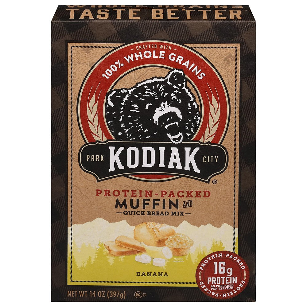 Kodiak Cakes - Muffin Mix Banana - Case of 6-14 OZ