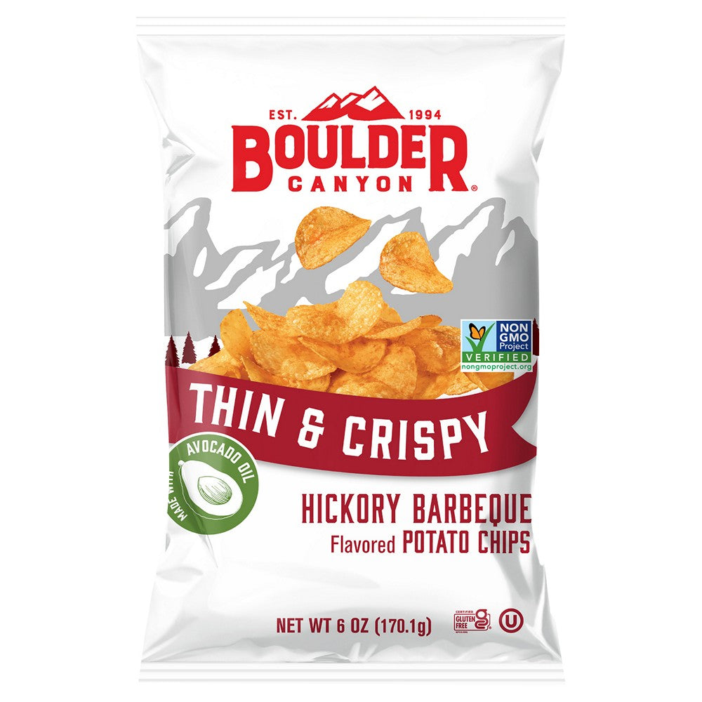 Boulder Canyon - Pot Chip Hickory Bbq - Case of 12-6 OZ