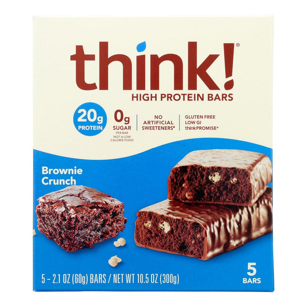 Think! - Bar Hi Prot Brownie Crnch - Case of 6-5/2.1 OZ