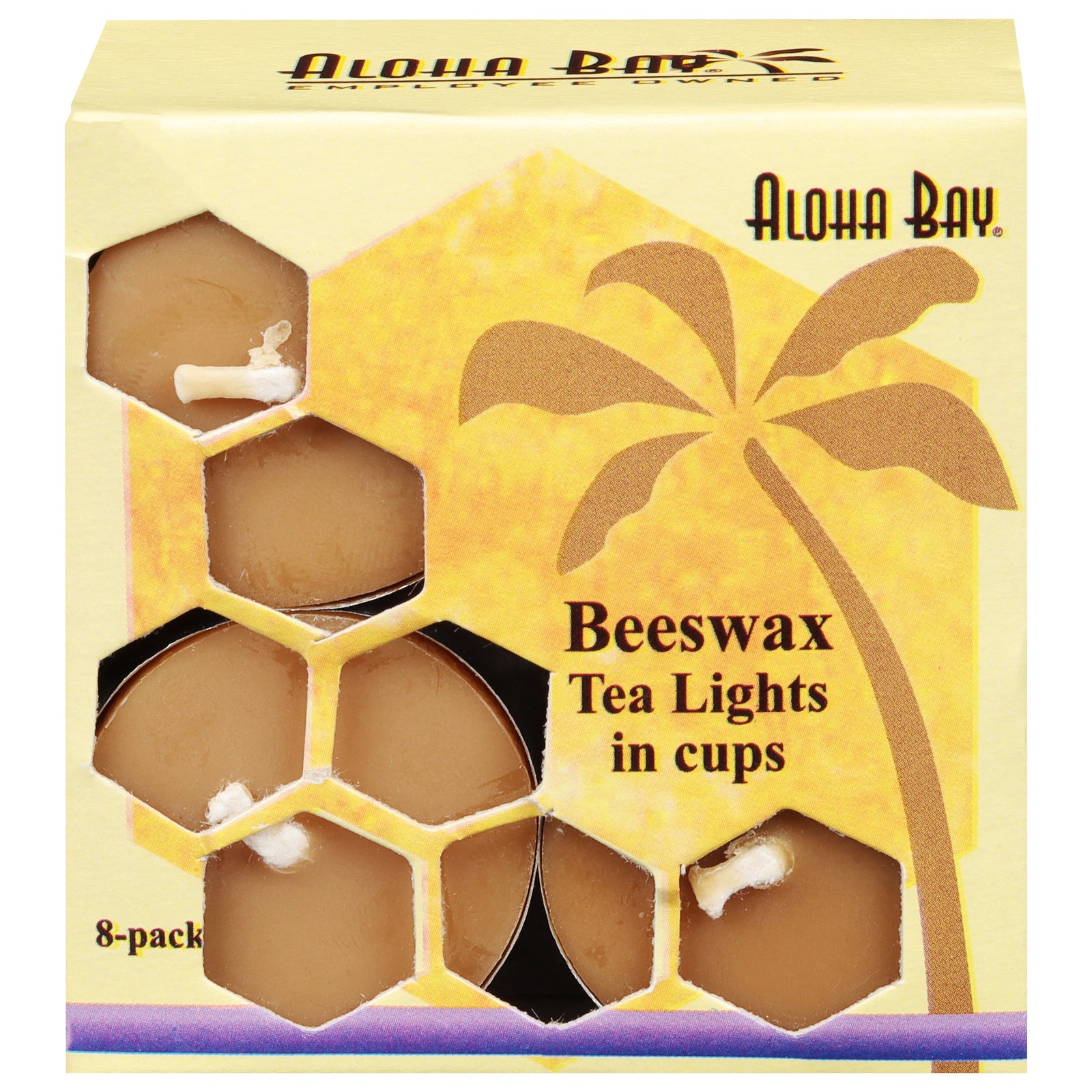 Aloha Bay - Beeswax Tea Light Candles - 8 CT