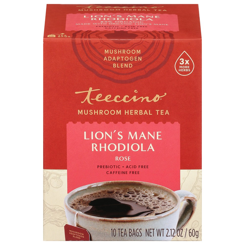 Teeccino - Mush Tea Og3 Lion Mn Rhod - Case of 6-10 BAG