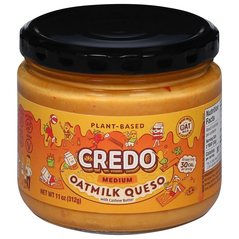 Credo Foods - Dip Df Oatmilk Queso Med - Case of 6-11 OZ