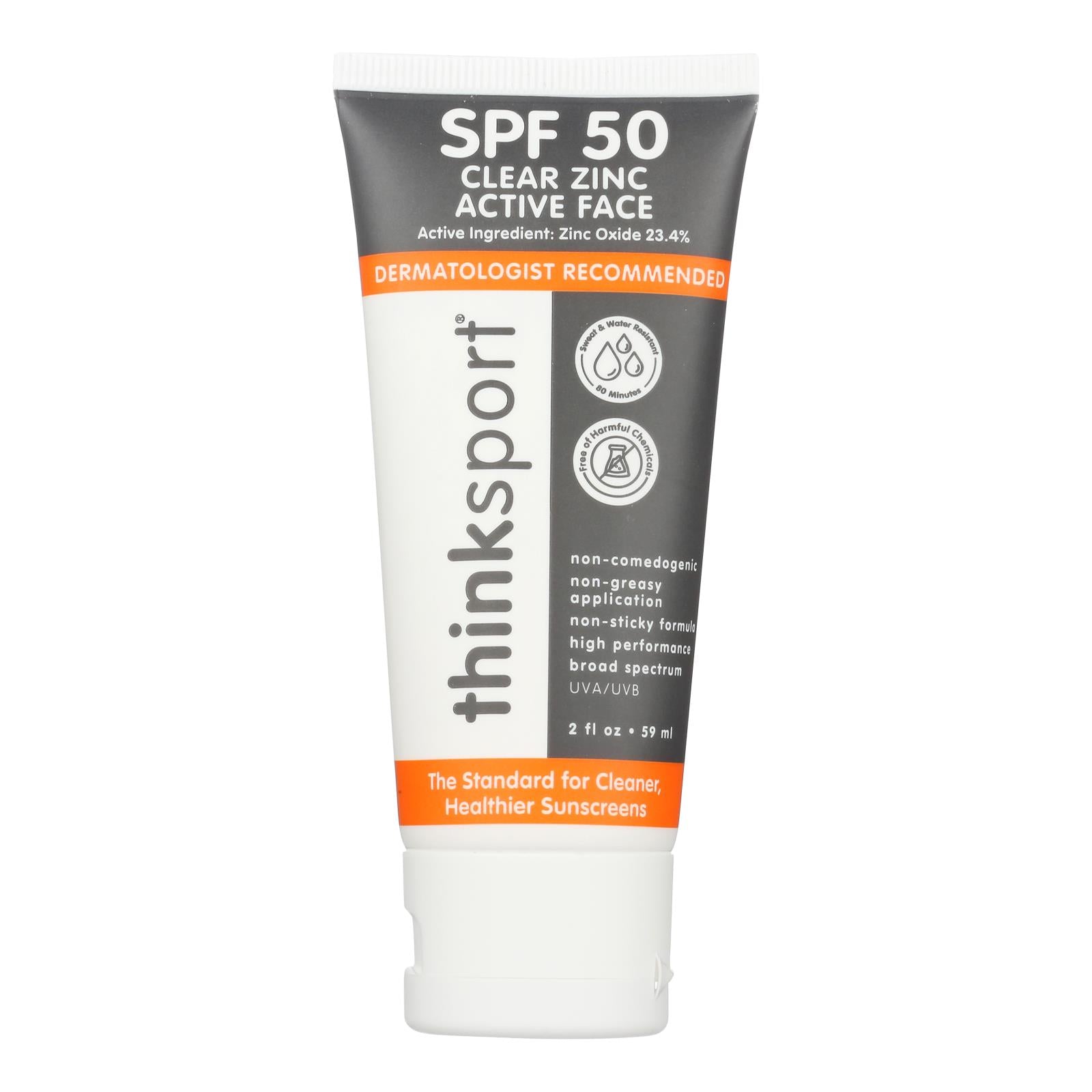 Thinksport - Snscrn Act Fce Clr Z Sp50 - 1 Each -2 Fluid Ounce
