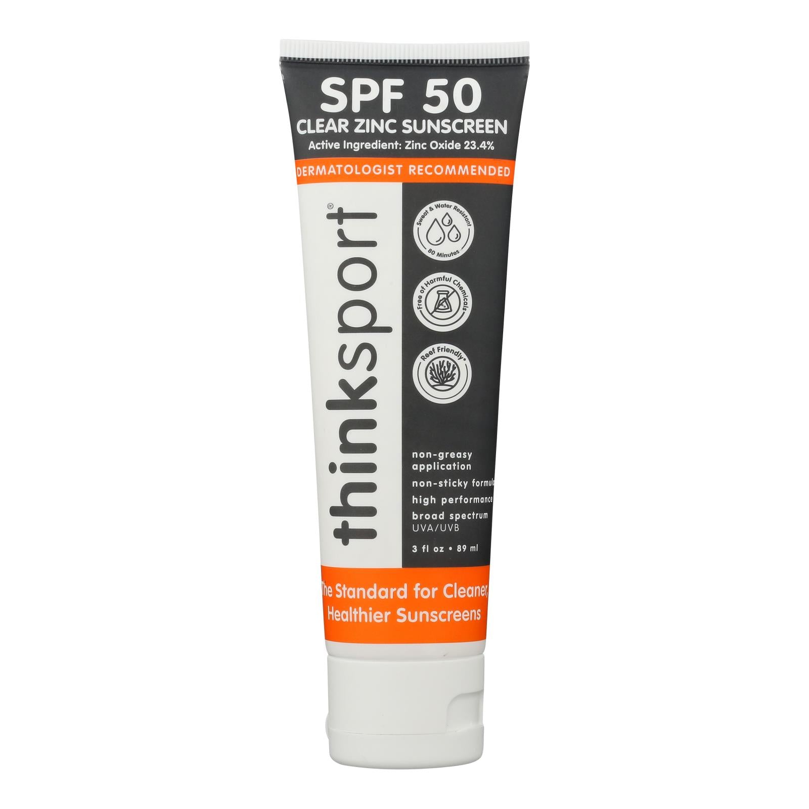 Thinksport - Snscrn Clear Zinc SPF50 - 1 Each -3 Fluid Ounce