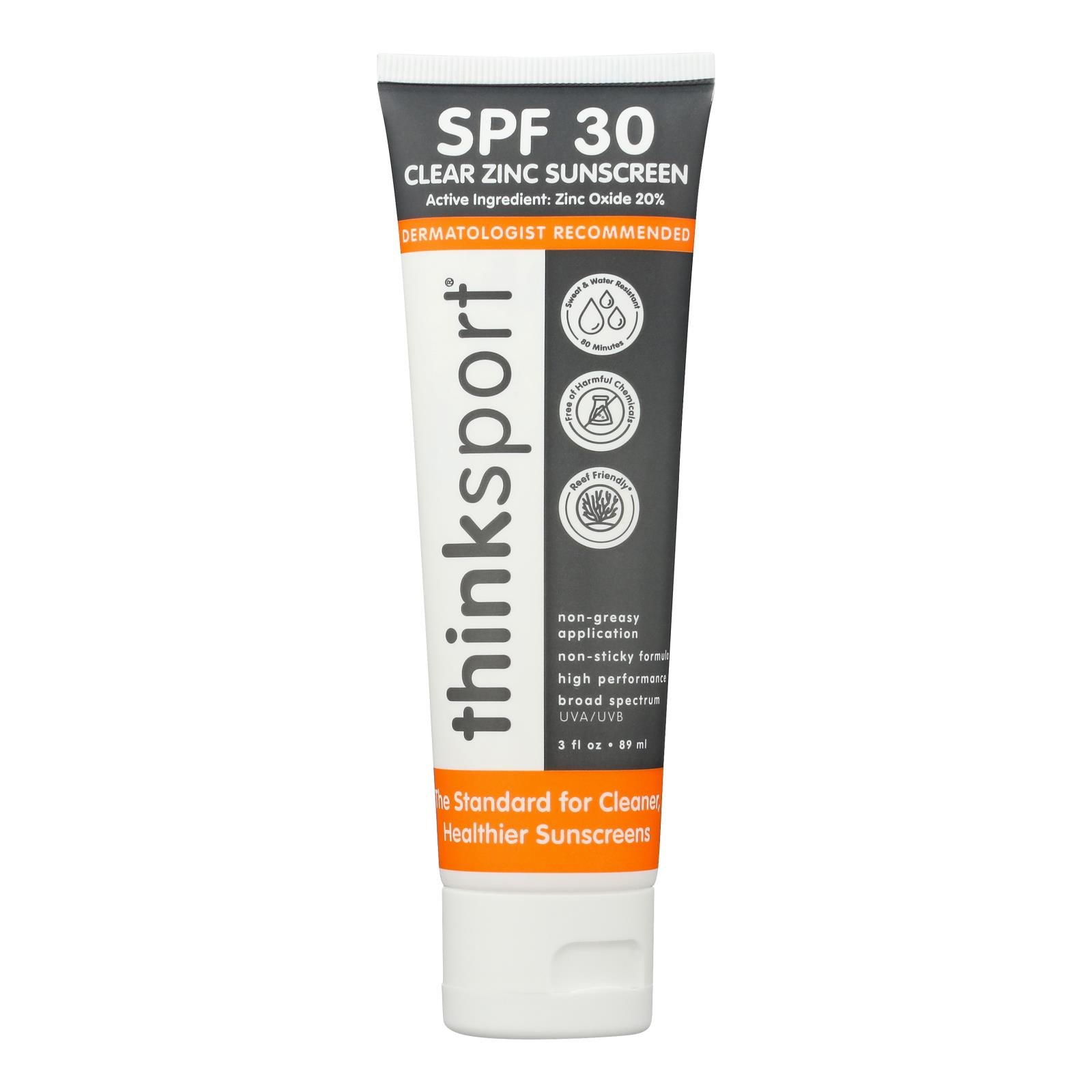 Thinksport - Snscrn Clear Zinc SPF30 - 1 Each -3 Fluid Ounce