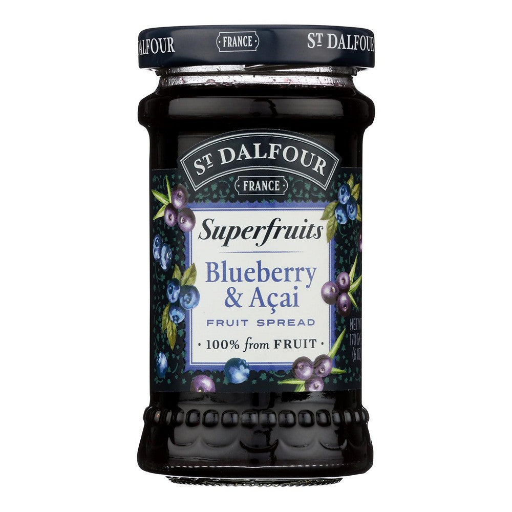 St Dalfour - Fruit Spread Blubry Acai - Case of 6-6 OZ