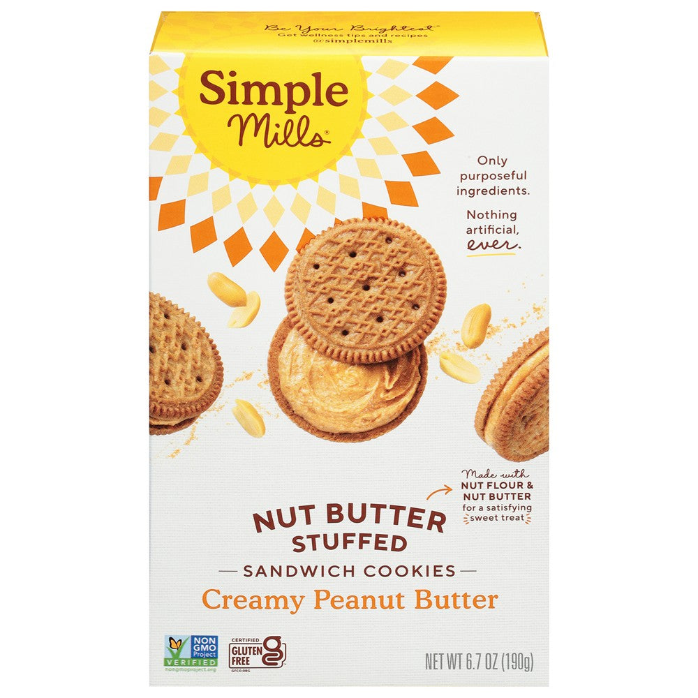 Simple Mills - Sndwch Cky Crmy Peanutbtr - Case of 8-6.7 OZ