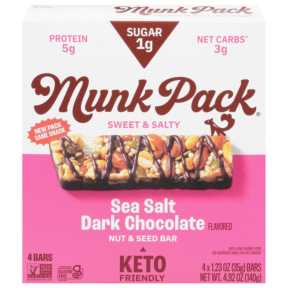 Munk Pack - Keto Nt&sd Ssalt Dk Choc - Case of 6-4/1.23OZ