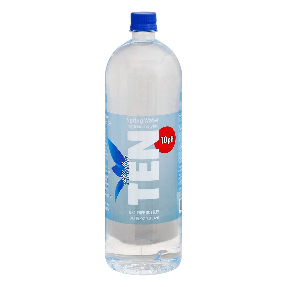 Ten Water - Water Spring Alkaline 10 - Case of 12 - 1.5 LTR