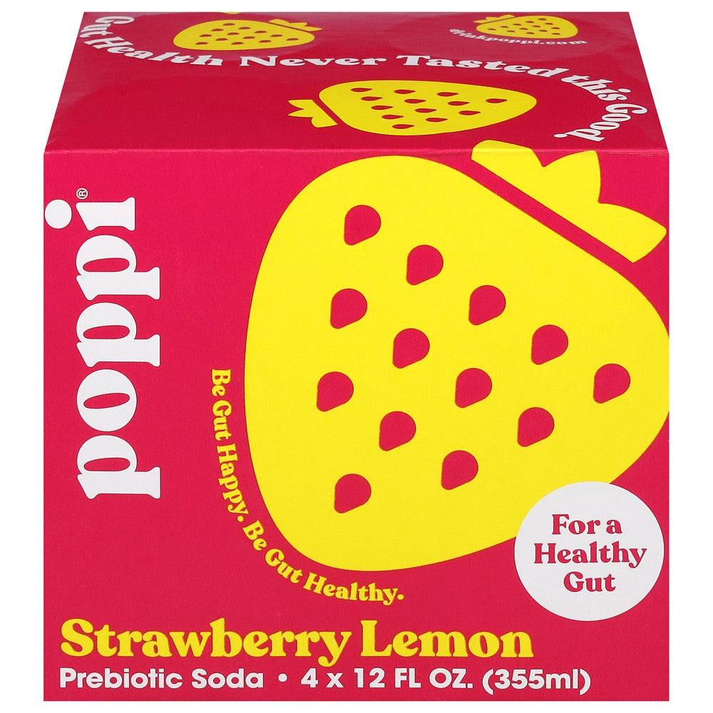 Poppi - Prebio Soda Straw Lemon - Case of 6-4/12 FZ