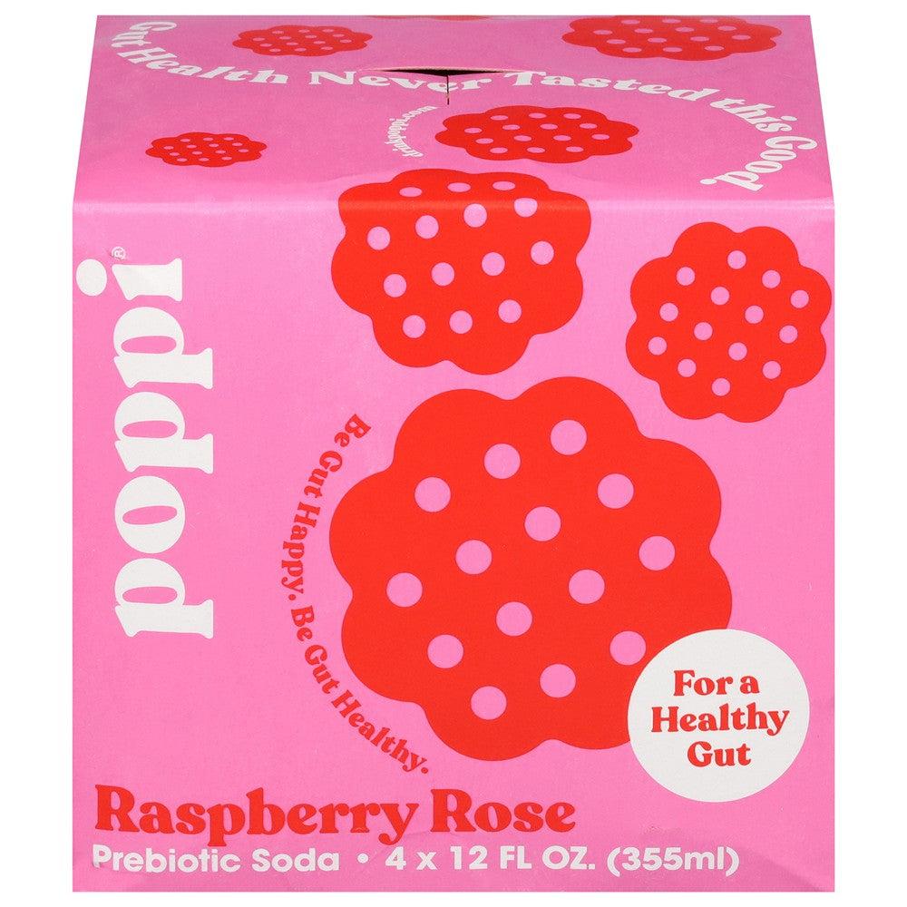 Poppi - Prebio Soda Rasp Rose - Case of 6-4/12 FZ