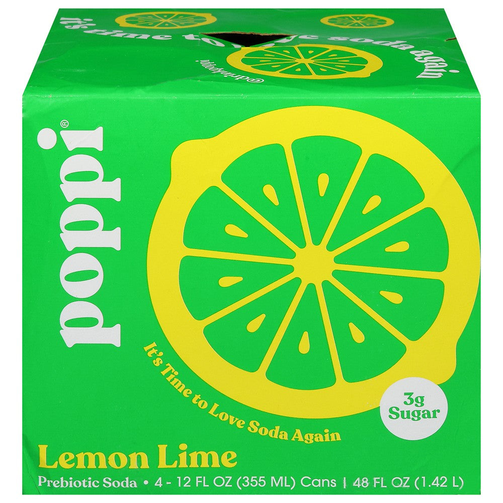 Poppi - Prebio Soda Lem Lime 4pk - Case of 6-4/12 FZ