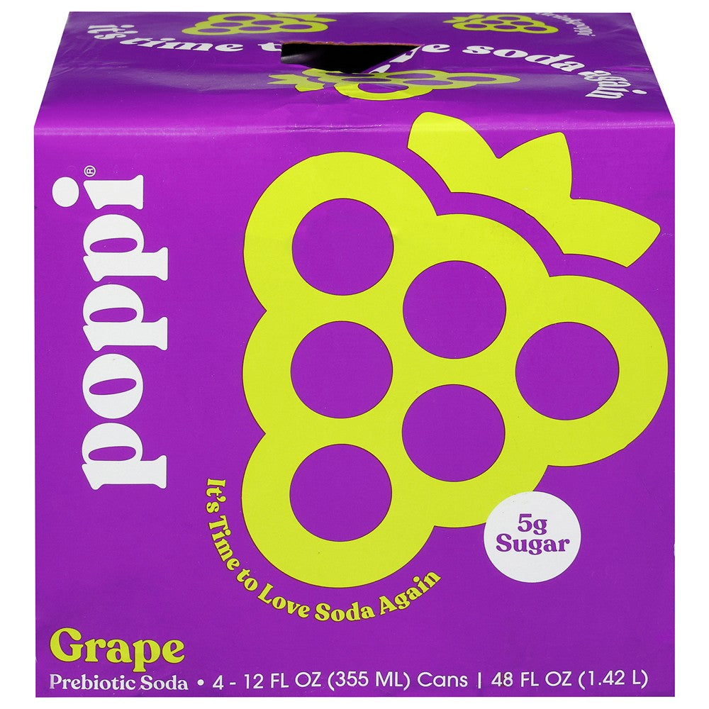 Poppi - Prebio Soda Grape - Case of 6-4/12 FZ