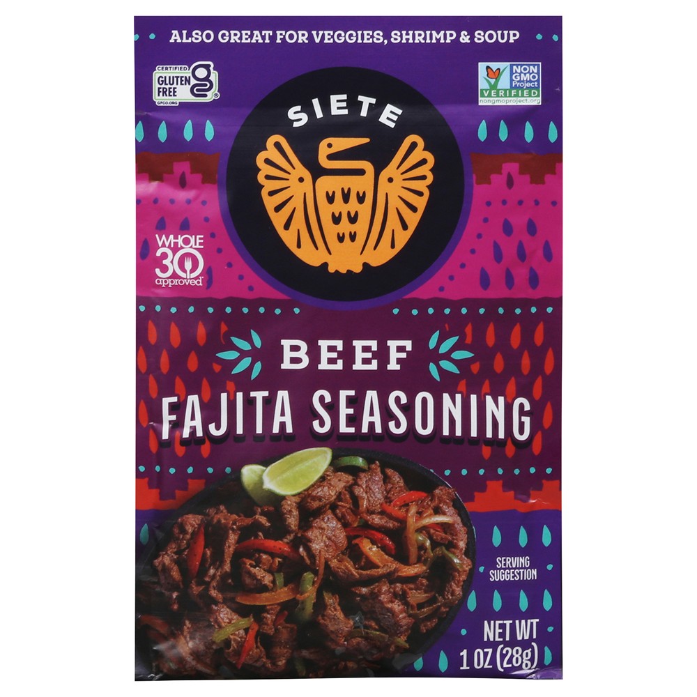 Siete - Seasoning Beef Fajita - Case of 12-1 OZ