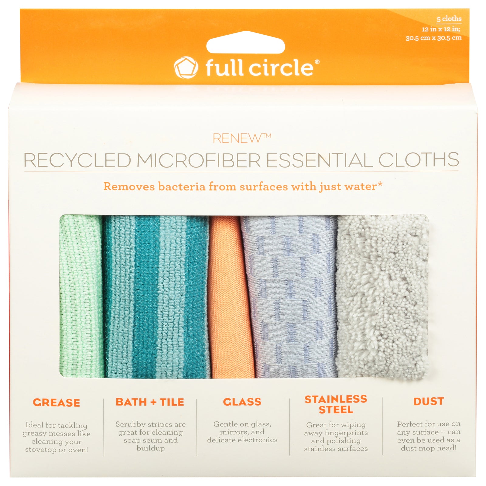 Full Circle Home - Cloths Microfiber - Case of 6-5 CT