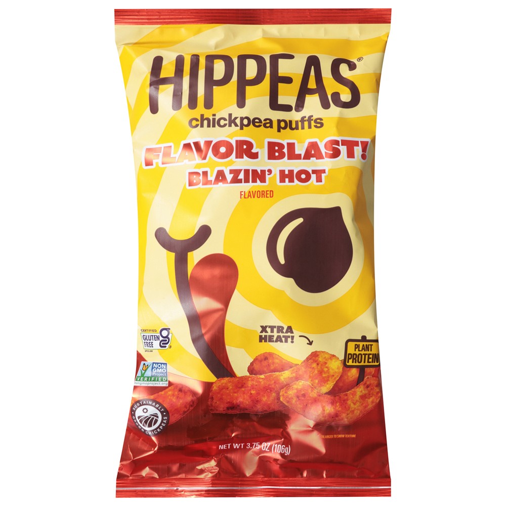 Hippeas - Chkpea Puff Blazin Hot - Case of 12-3.75 OZ