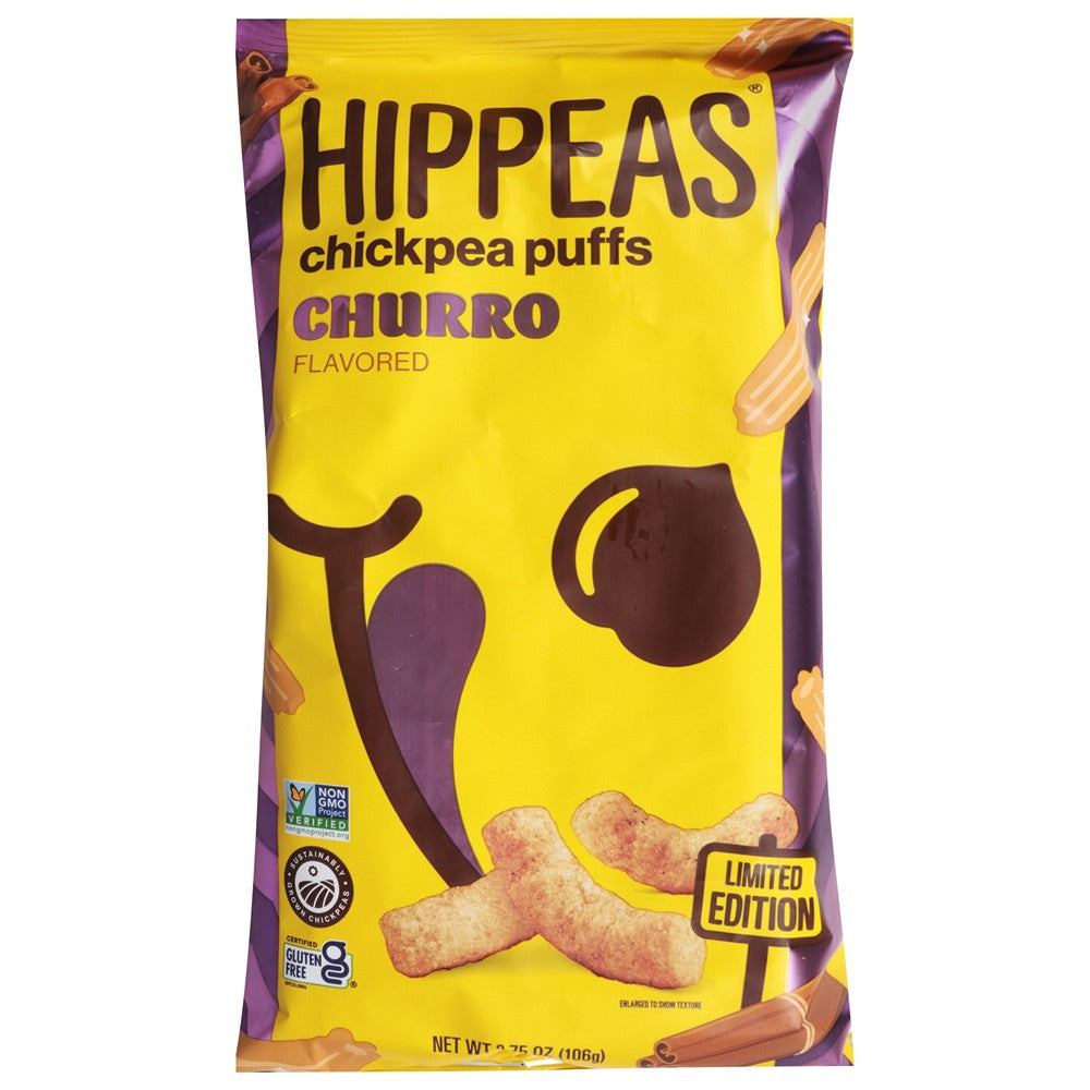 Hippeas - Chkpea Puff Churro - Case of 12-3.75 OZ