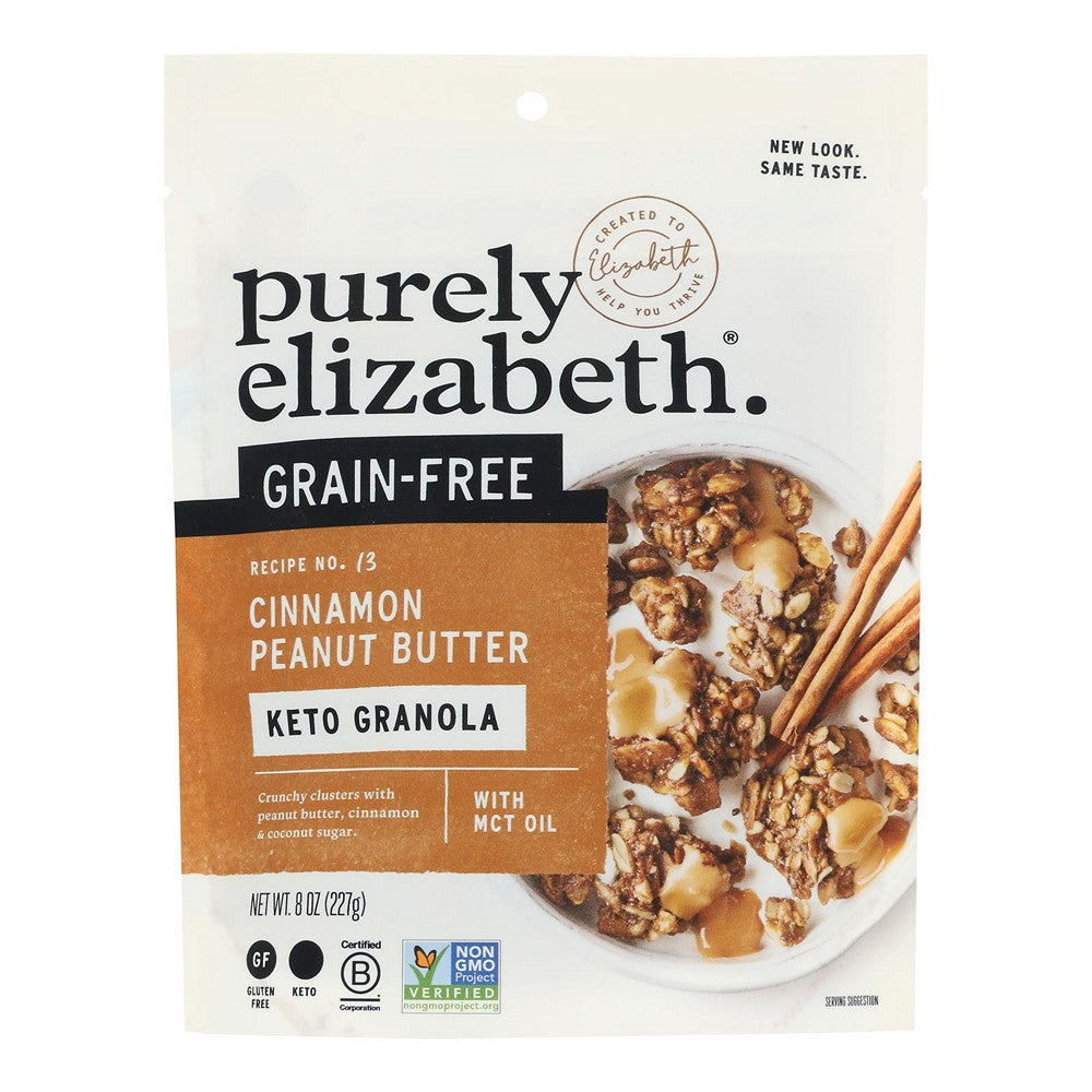 Purely Elizabeth - Gran Gluten Free Cinnamon Peanut Butter - Case of 6 - 8 OZ