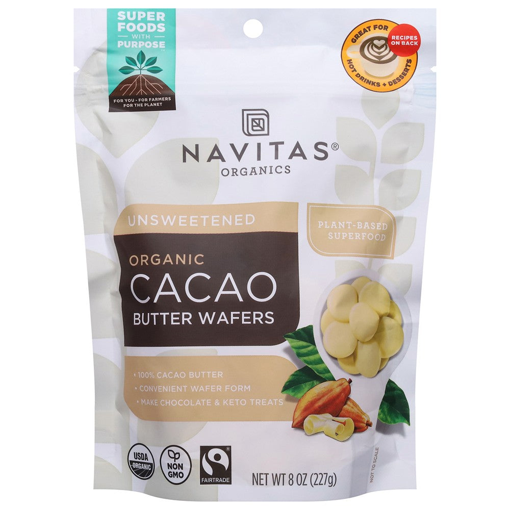 Navitas Organics - Wafers Og1 Cacao Butter - Case of 6-8 OZ