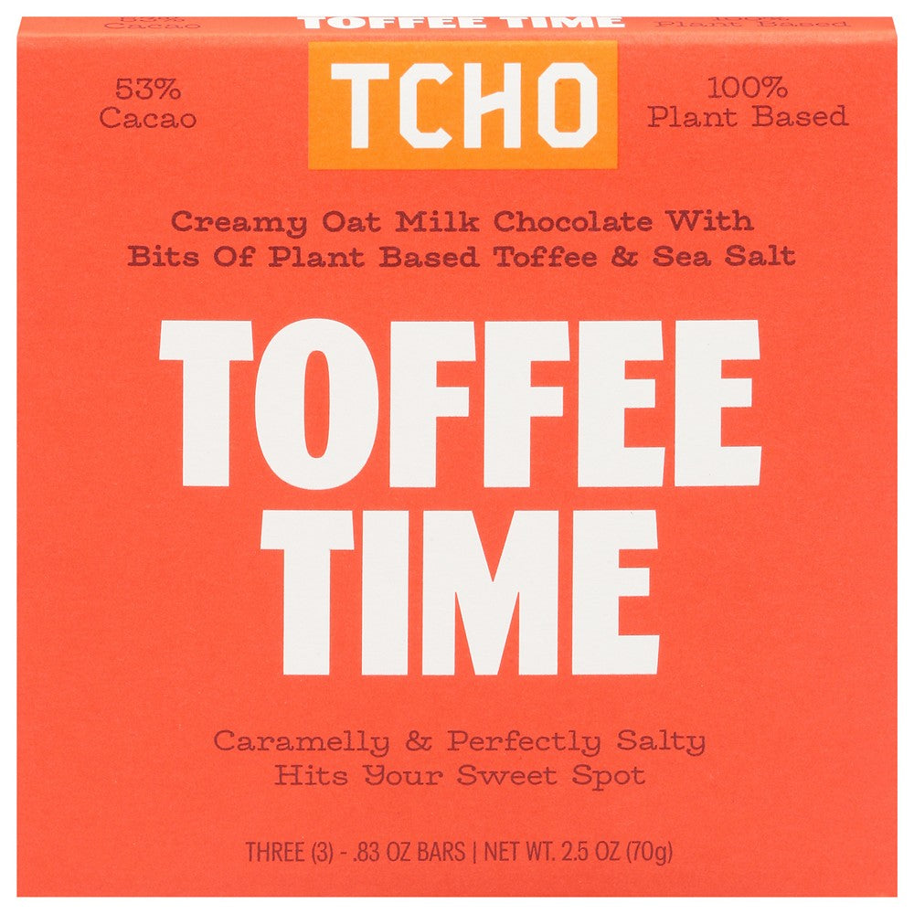 Tcho Chocolate - Bar Og2 Toffee Time Choc - Case of 10-2.5 OZ