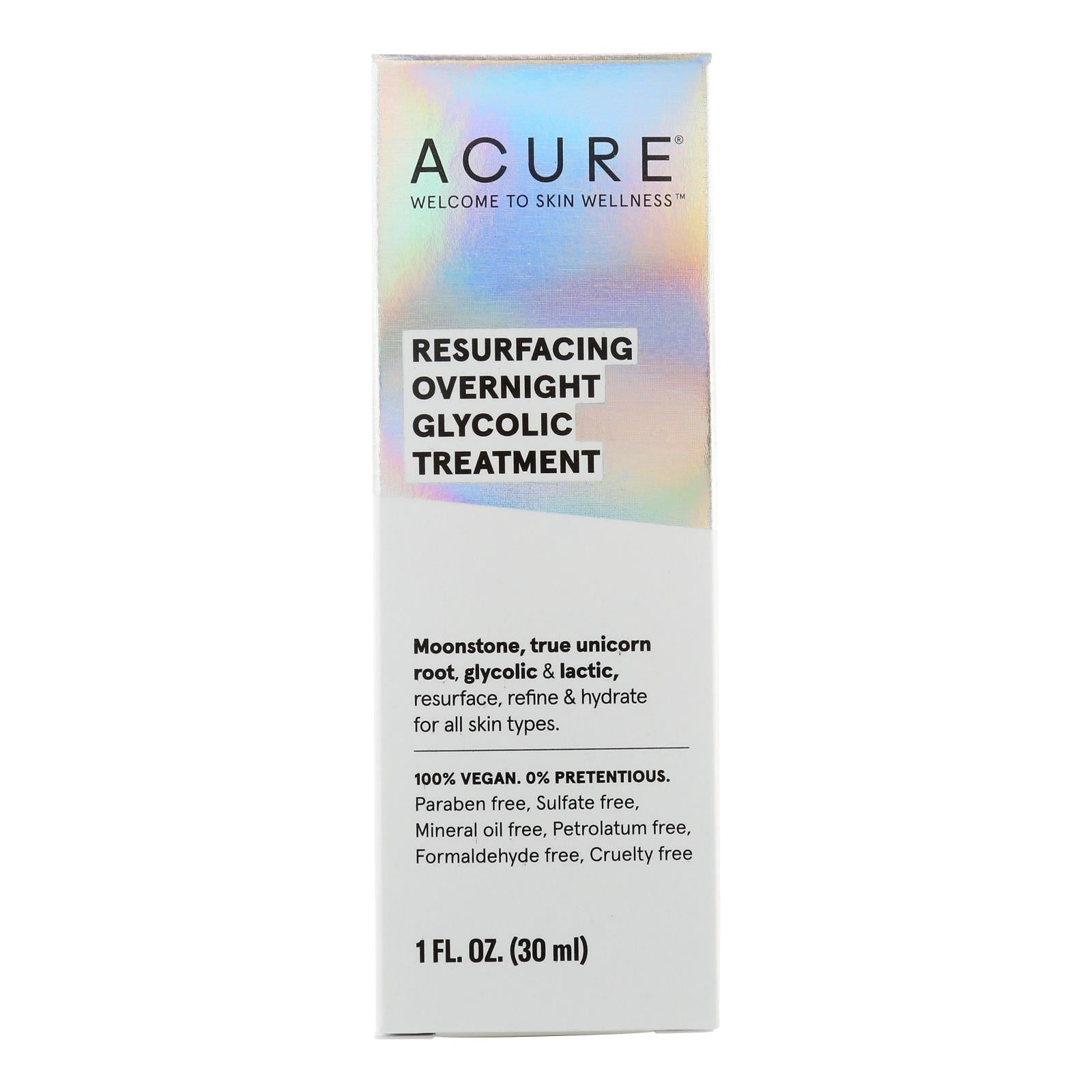 Acure - Glycolc Ovrnt Trtmnt Rsrf - 1 Each-1 Fluid Ounce