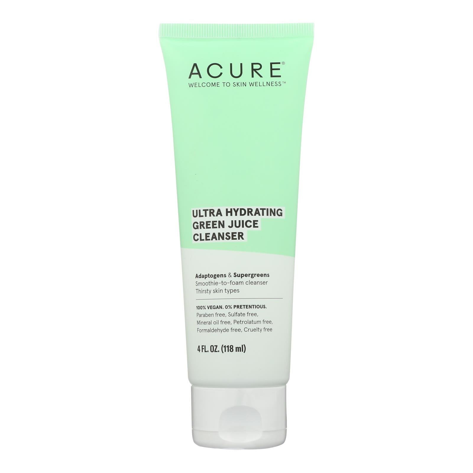 Acure - Cleanser Ultra Hydrt Green Juice - 1 Each-4 Fluid Ounce
