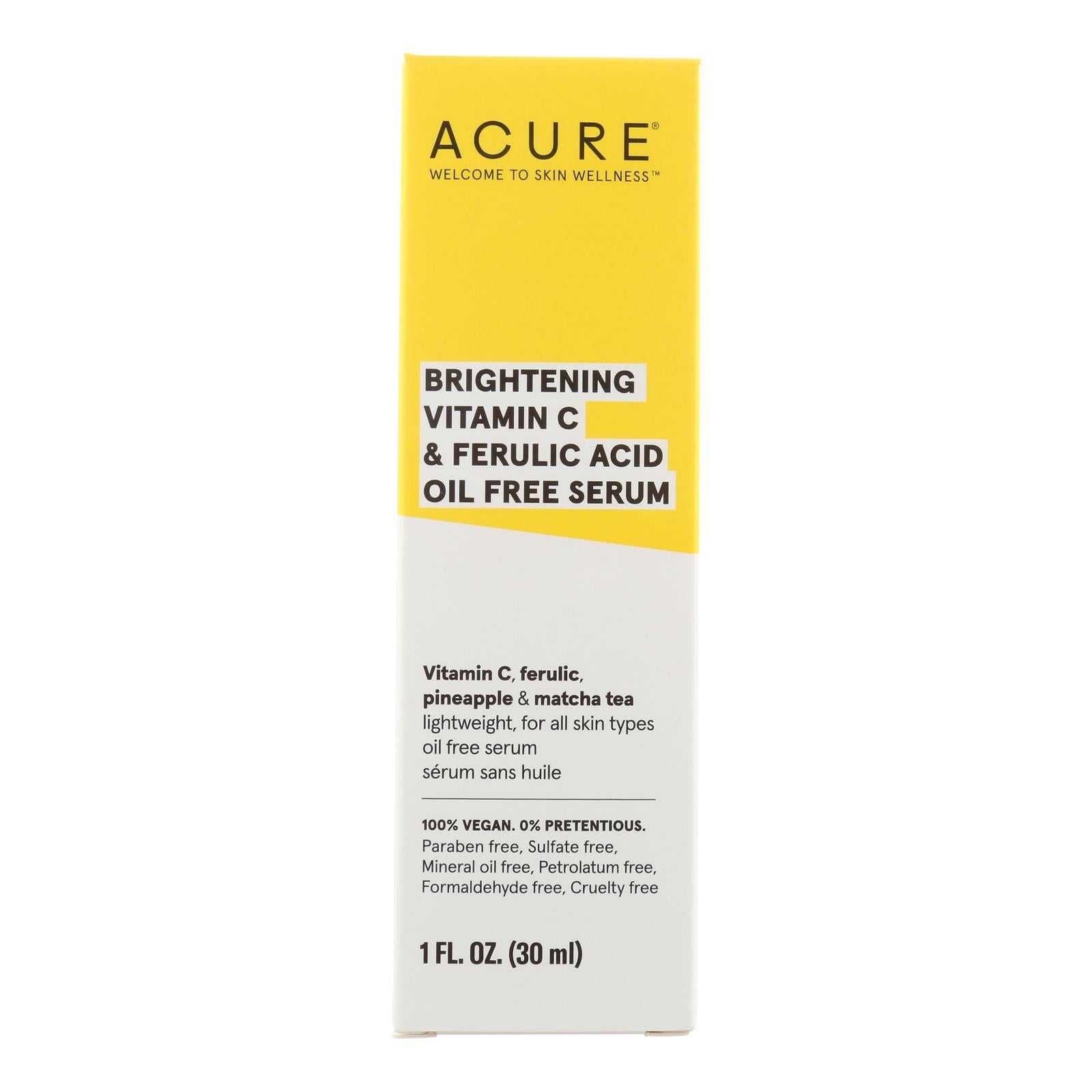 Acure - Serum Brghtn Vitamin C Ferulc - 1 Each-1 Fluid Ounce