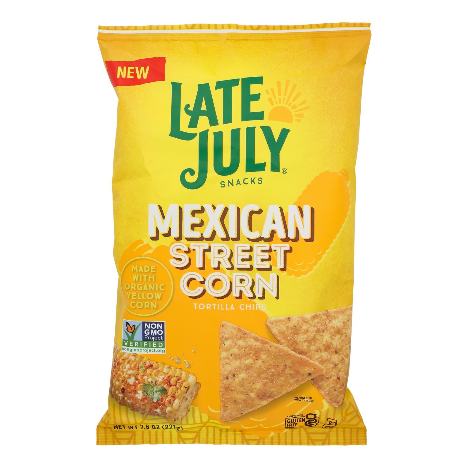 Late July Snacks - Tort Chips Mex Corn - Case of 12-7.8 OZ