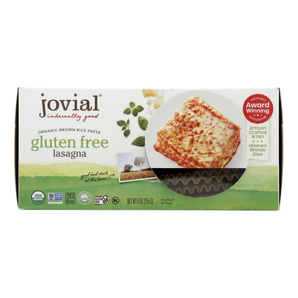 Jovial - Pasta Organic Brown Rice Lasagna - Case of 6-9 Ounces