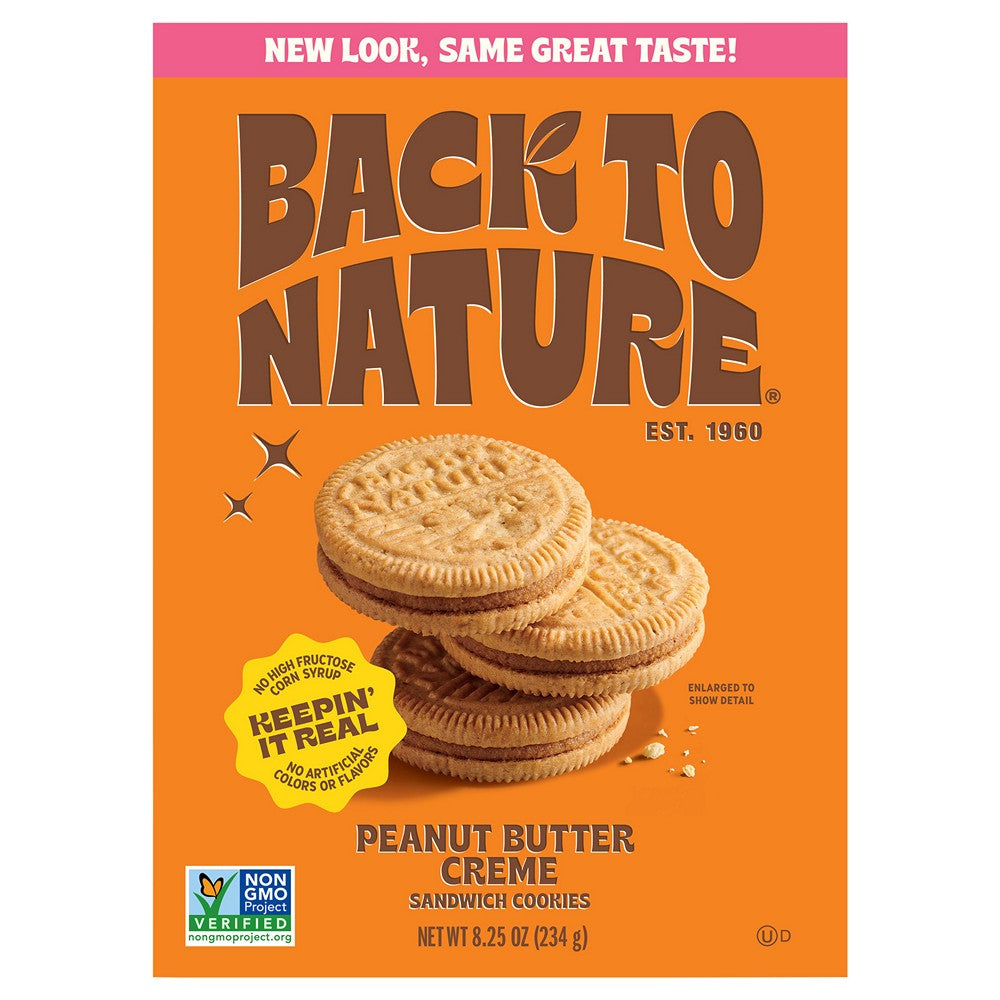 Back To Nature - Cookies Sndwch Peanut Btr - Case of 6-8.25 OZ