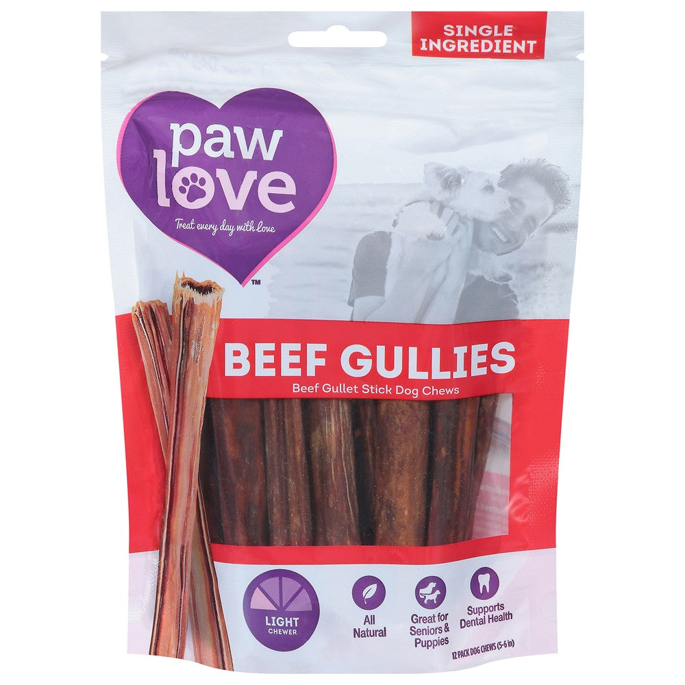 Paw Love - Dg Chw Beef Gullet Stck - Case of 6-12 CT