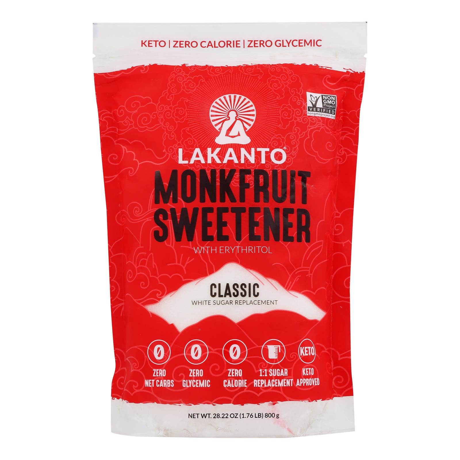 Lakanto's Classic Monkfruit Sweetener - Case of 8 - 28.22 Ounce