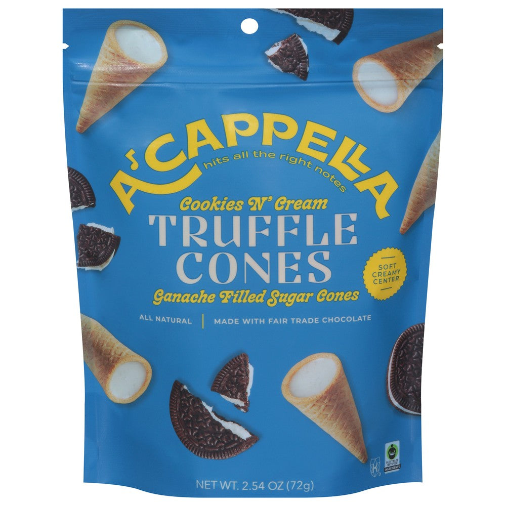 Acappella - Cones Cky N Crm Truffle - Case of 6-2.54 OZ