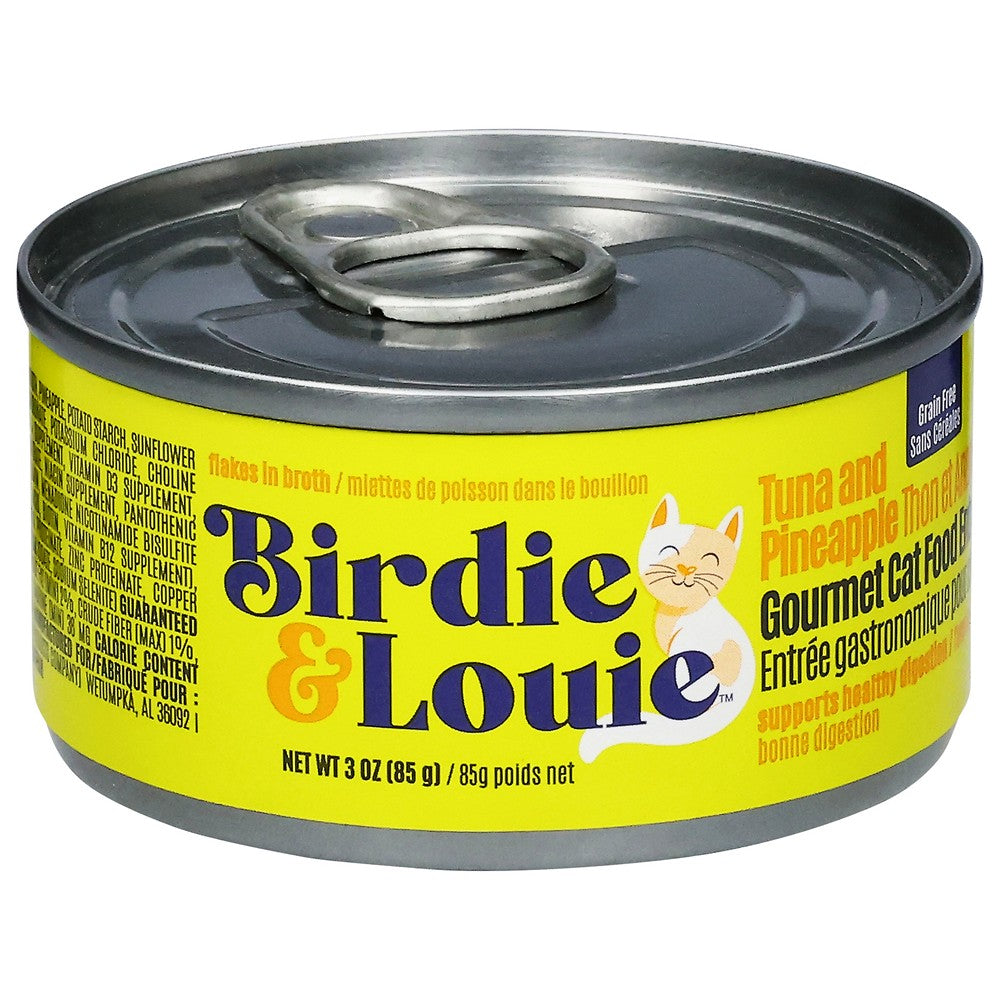 Birdie & Louie - Cat Food Tuna Pineapple - Case of 12-3 OZ