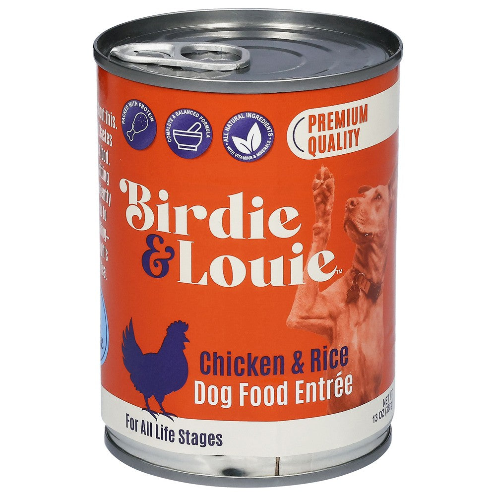 Birdie & Louie - Dog Food Chicken Rice - Case of 12-13 OZ