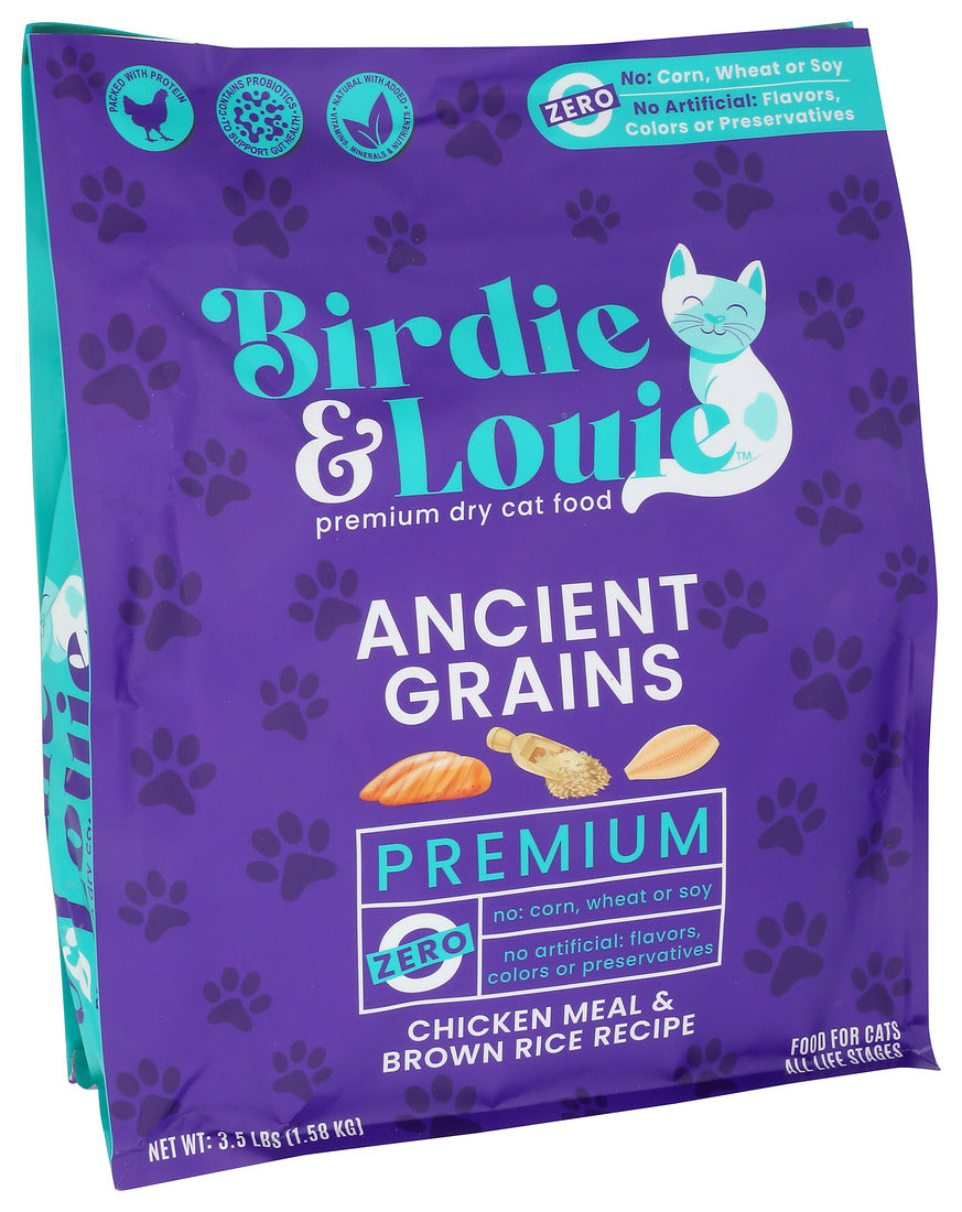 Birdie & Louie - Cat Fd Chkn Meal Brn Rice - Case of 4-3.5 LB