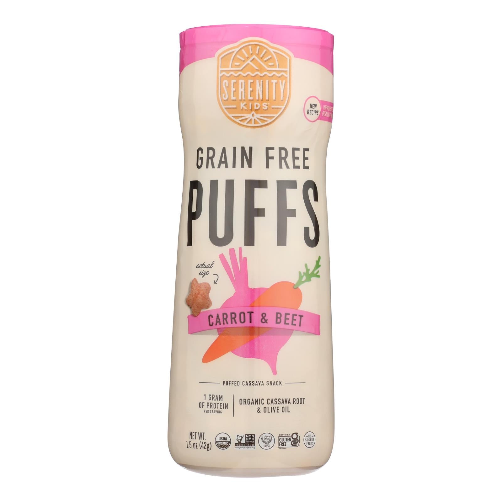 Serenity Kids - Puff Crt Beet Veg - Case of 6-1.5 Ounce