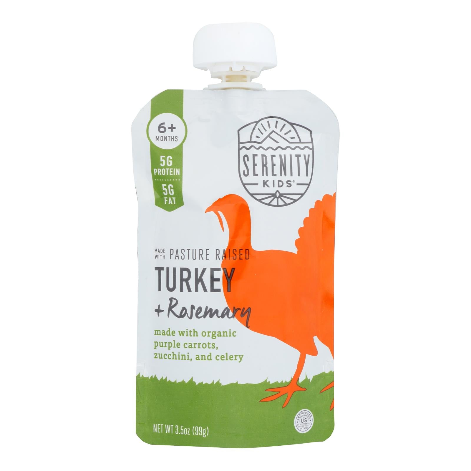 Serenity Kids - Pouch Turkey Rosemary - Case of 6-3.5 Ounce