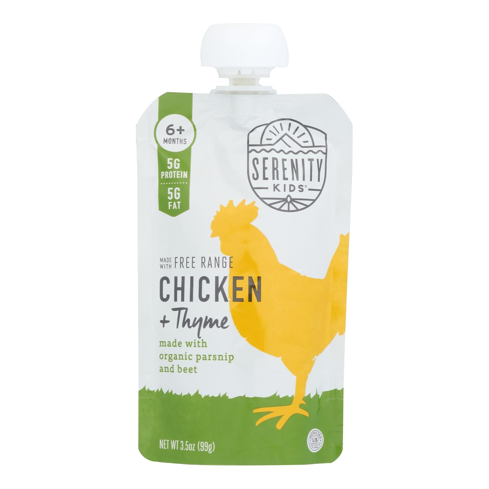 Serenity Kids - Pouch Chicken Thyme - Case of 6-3.5 Ounce