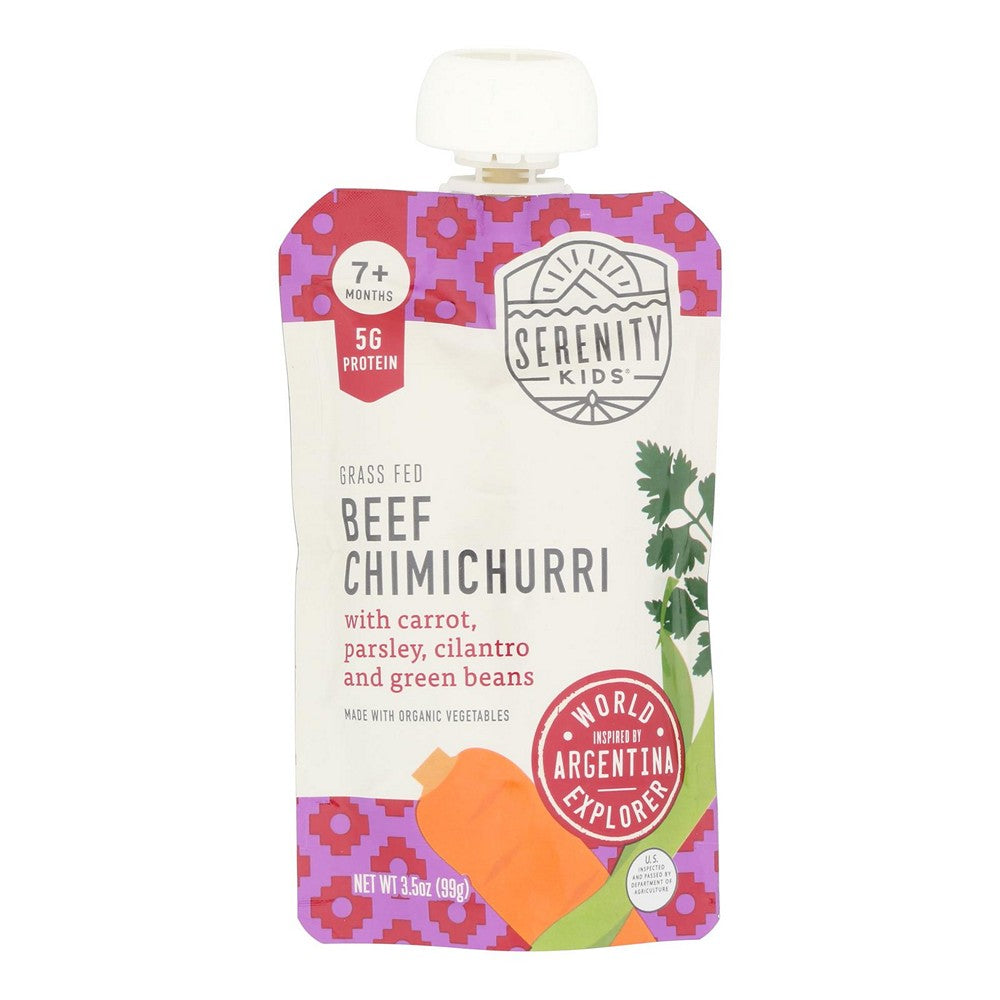 Serenity Kids - Pouch Beef Chimichurri - Case of 6-3.5 OZ