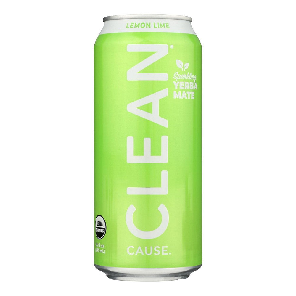Clean Cause - Yrba Mte Lemon Lime Cln - Case of 12 - 16 FZ