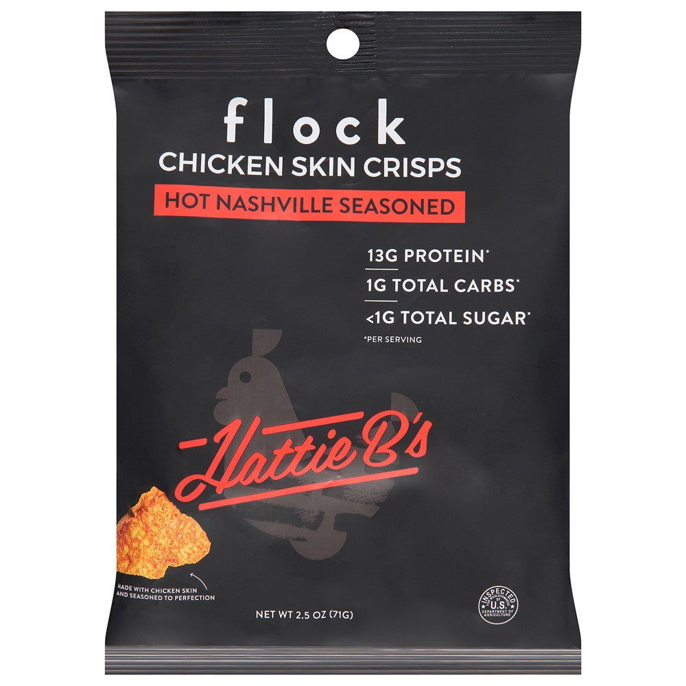 Flock - Crisp Chkn Skin Hattie Bs - Case of 8-2.5 OZ