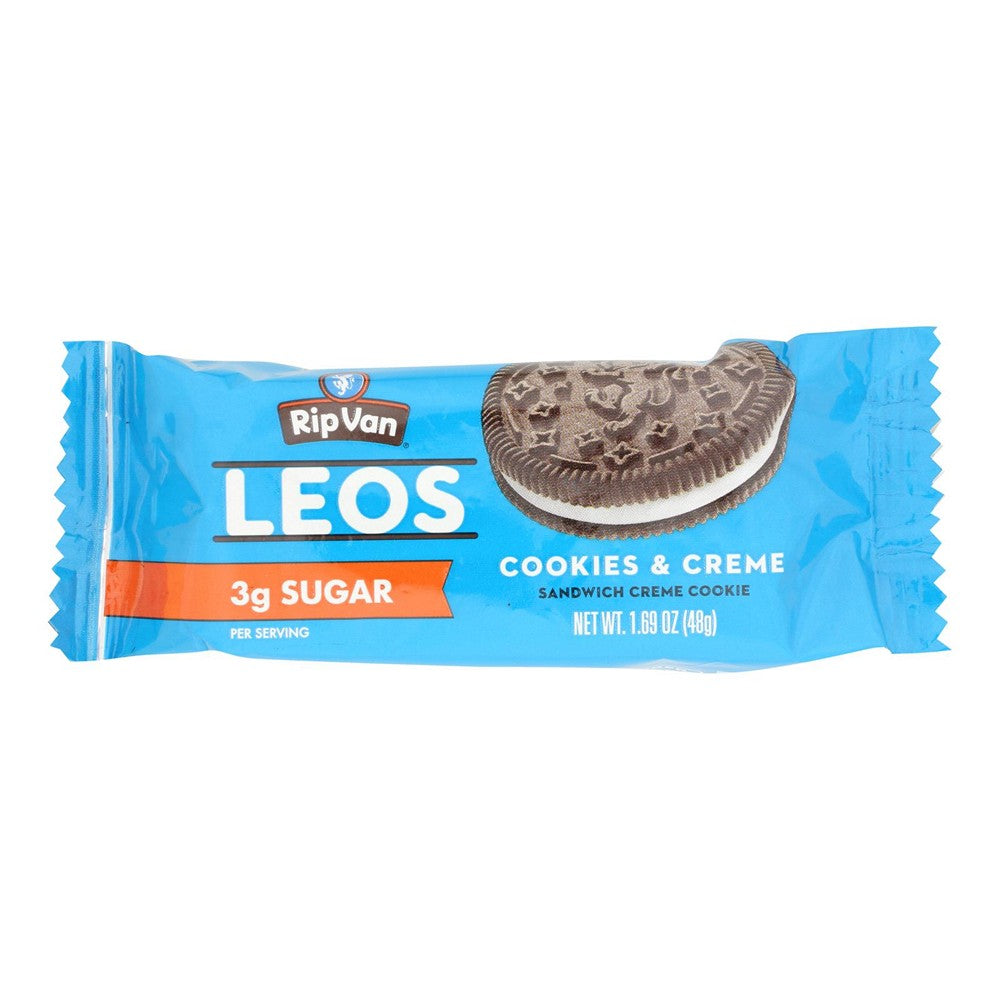 Rip Van Wafels - Cookies & Creme Leos - Case of 10-1.69 OZ