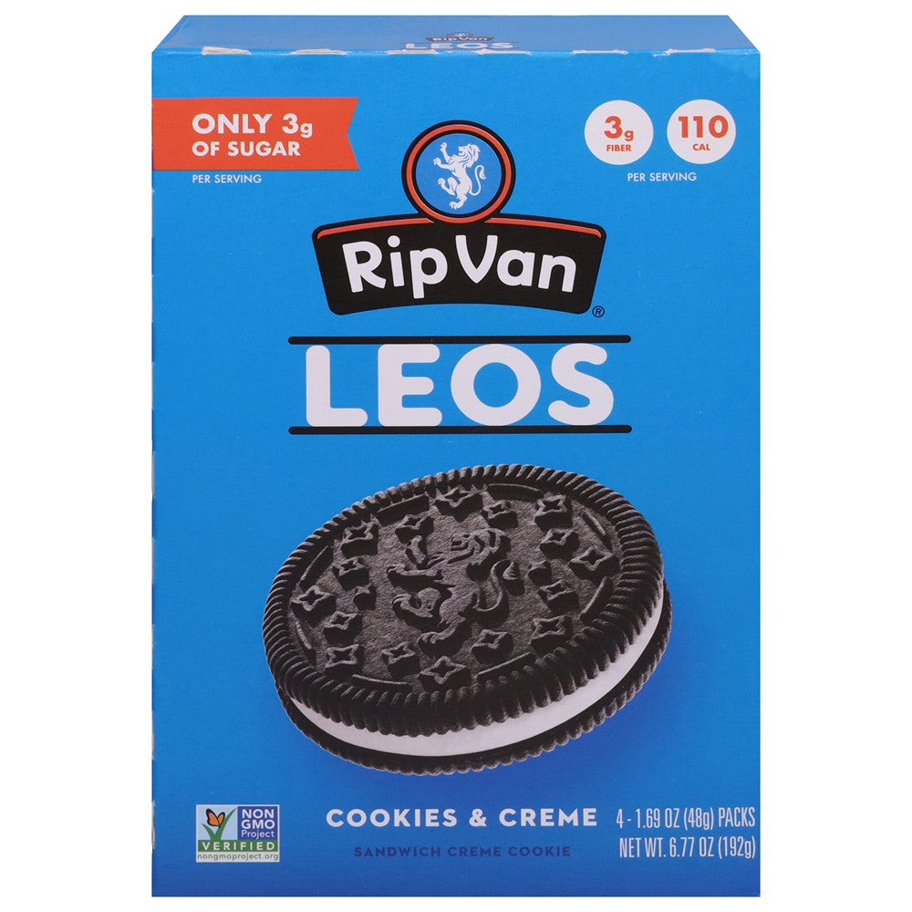 Rip Van Wafels - Cookies Cream Leos Sndwch - Case of 6-4/1.69 Z