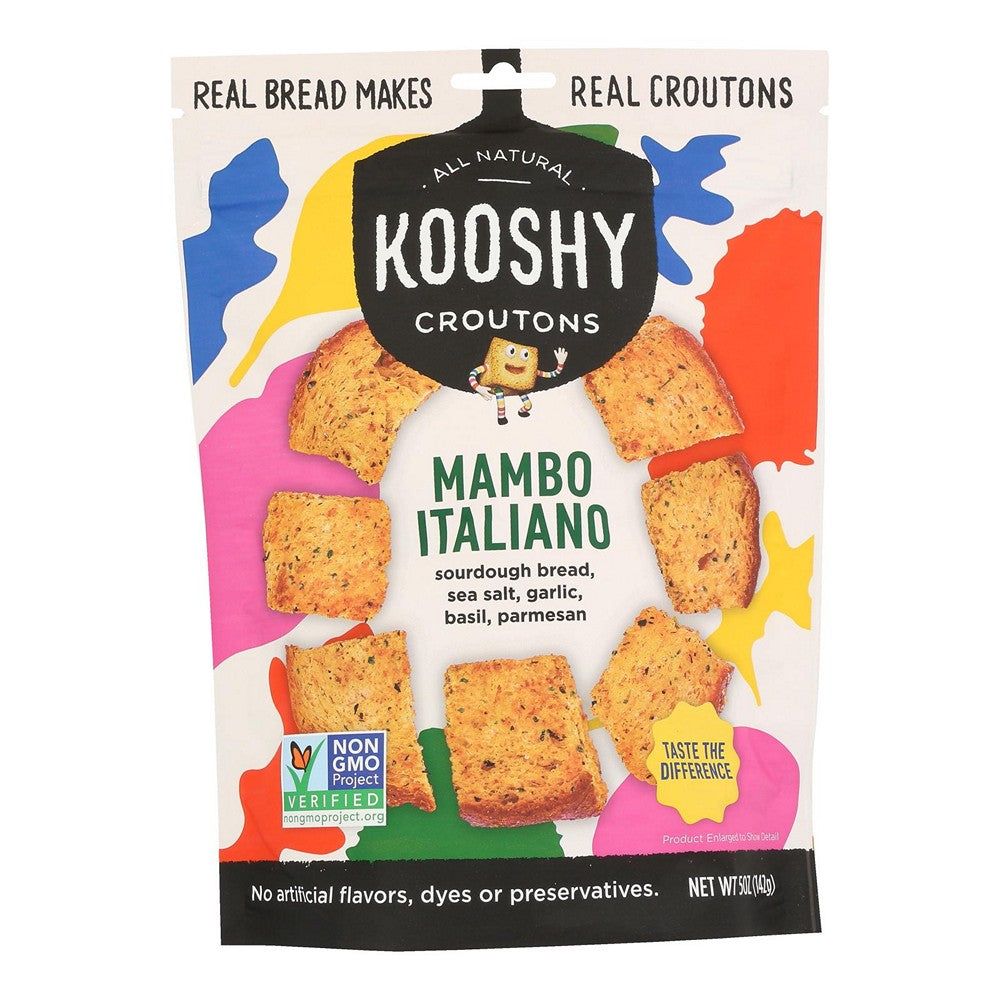 Kooshy Croutons - Croutons Mambo Italian - Case of 6-5 Ounces