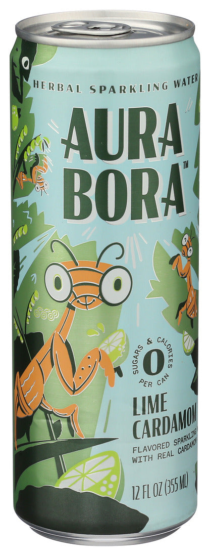 Aura Bora - Spk Water Lime Cardamom - Case of 12-12 FZ