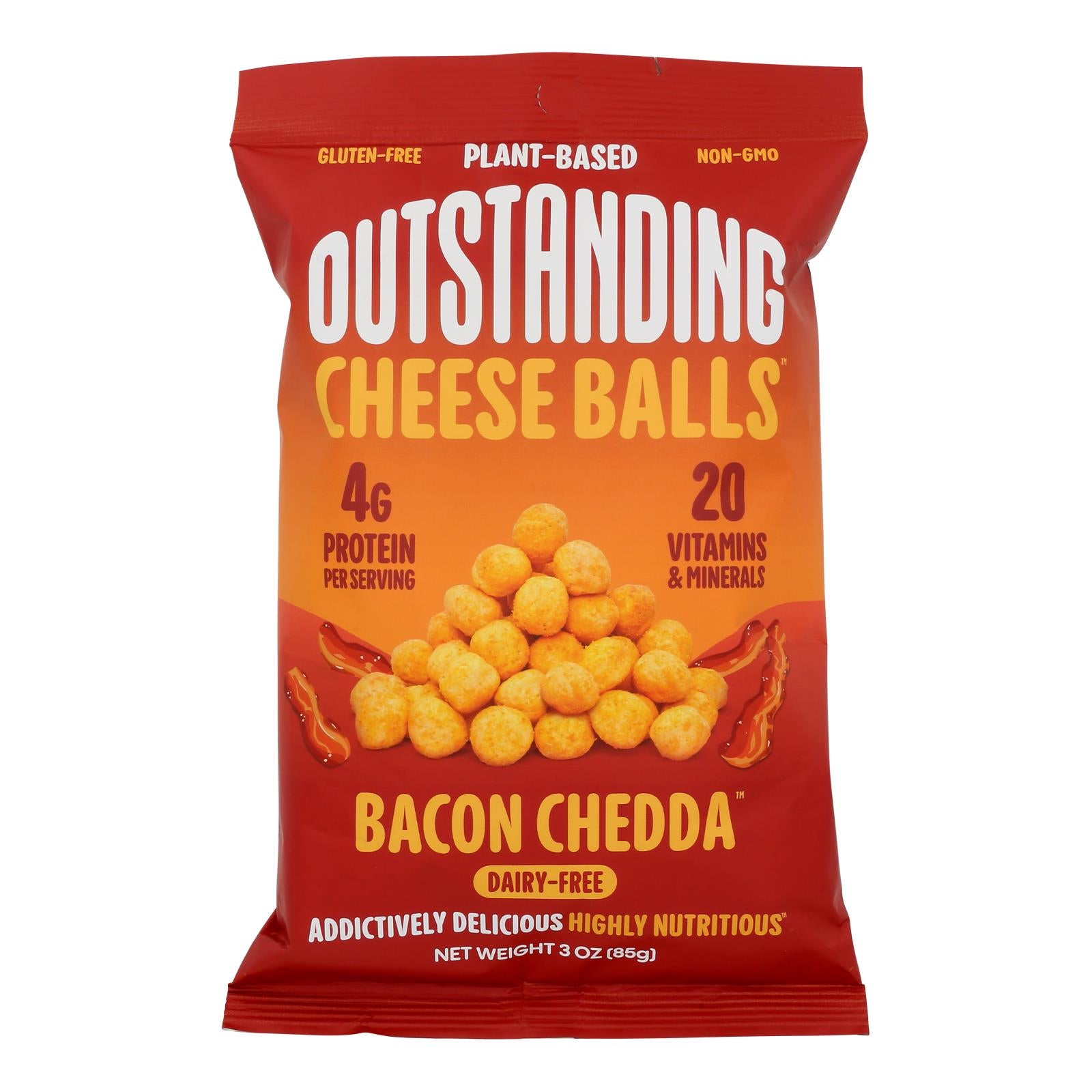 Outstanding Foods - Cheese Balls Bacon - Case of 8-3 Ounce