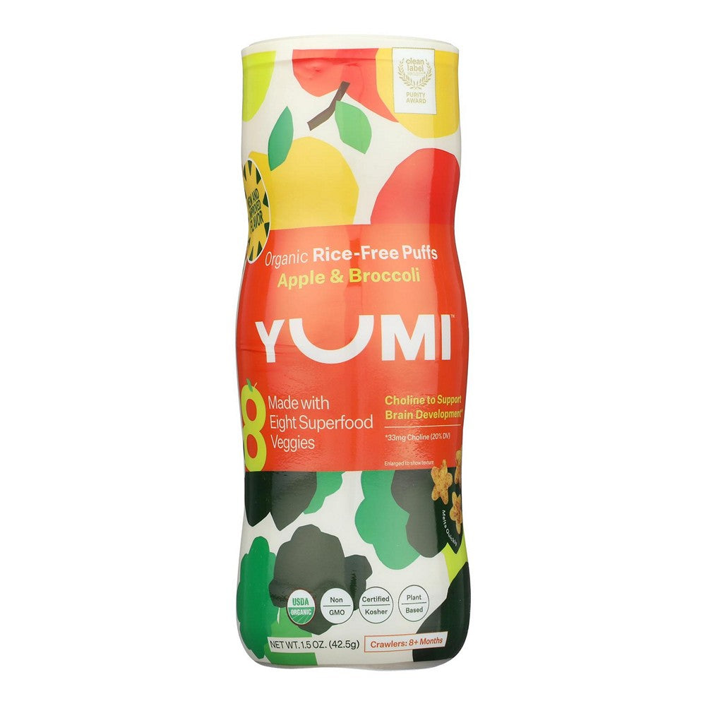 Yumi - Puffs Organic Apple Broccoli - EA of 1-1.5 OZ